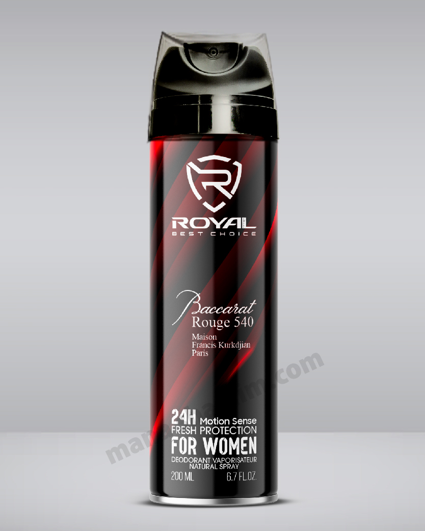 اسپری خوشبو کننده بدن باکارات رژ ٥٤٠ رویال برای بانوان