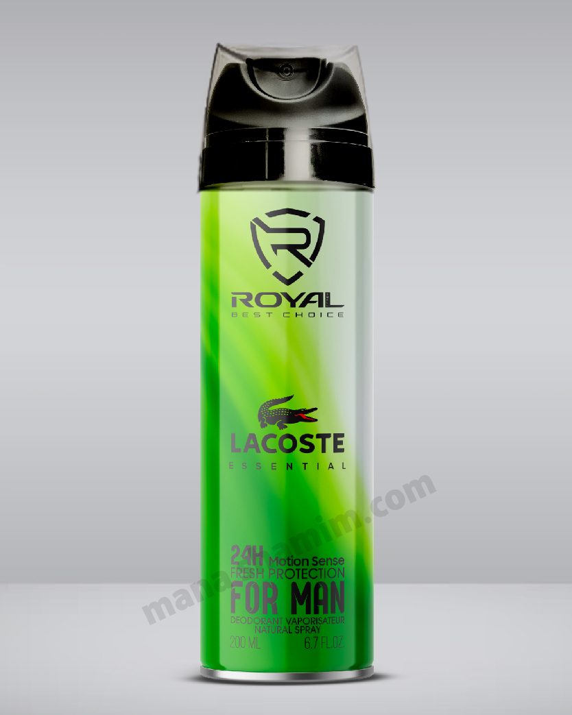 اسپری خوشبو کننده بدن لاکوست اسنشیال رویال برای آقایان
